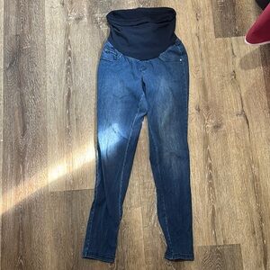 Maternity Blue Skinny Jeans with Stretch and Tapered Fit